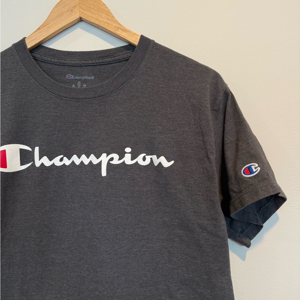 Champion Dark Gray Logo Tee